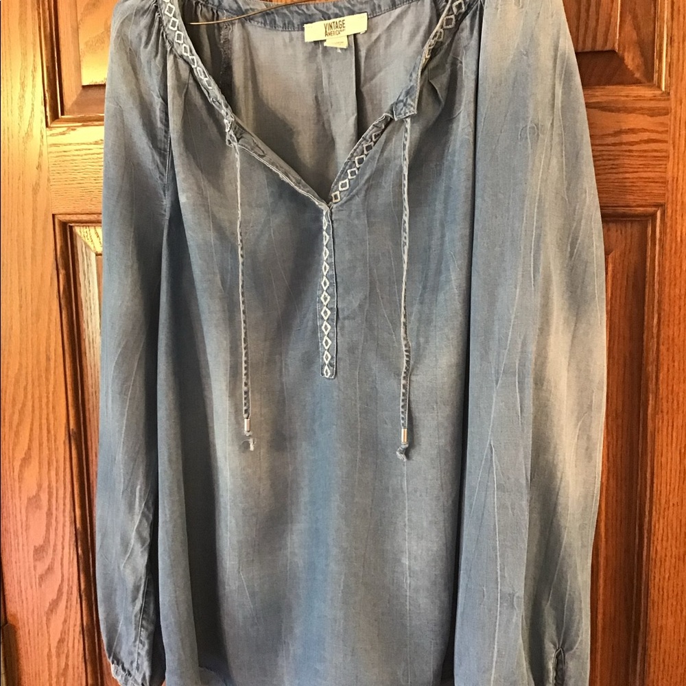 Vintage American woman’s large Jean shirt